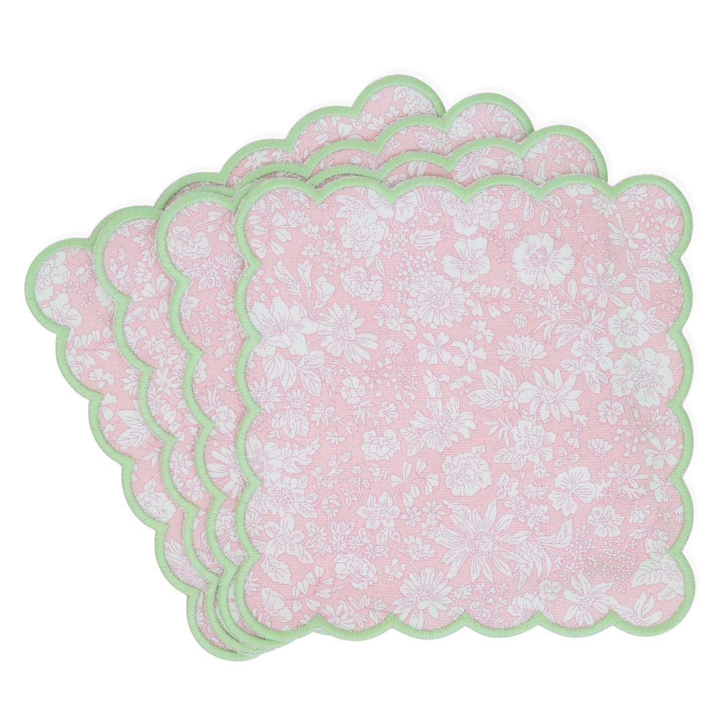Liberty London Lasenby Scalloped Cocktail Napkins (set of 4)
