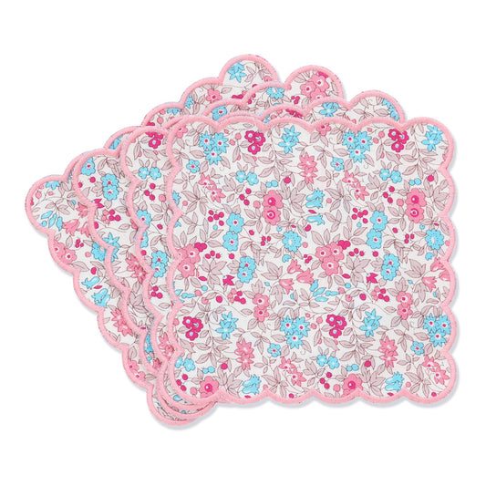 Liberty London Lasenby Scalloped Cocktail Napkins (set of 4)