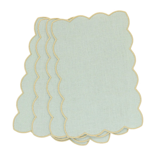 Scalloped Bahama Linen Cocktail Napkins (each)