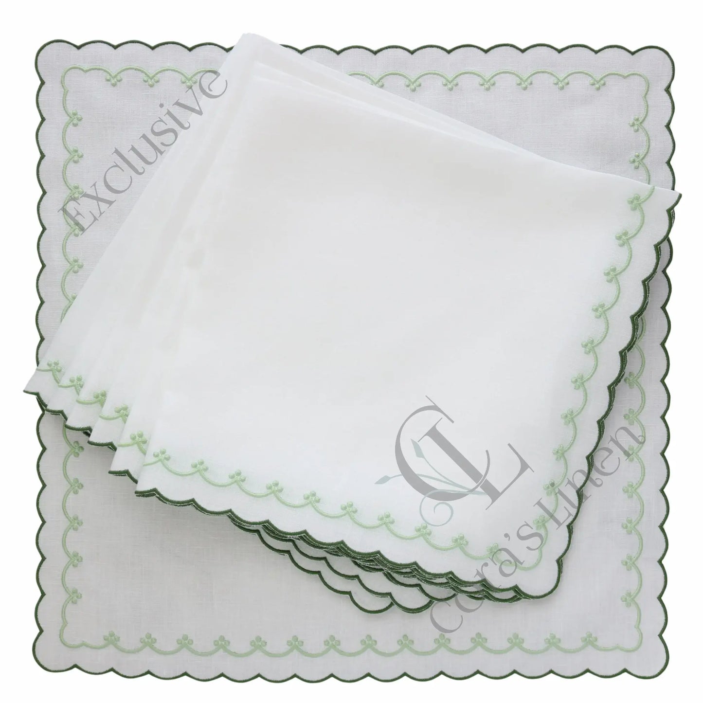 White Bergamo Napkins and Placemats (each)