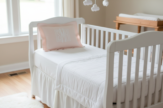 Pure Linen Casey Pink Pique Baby Pillow