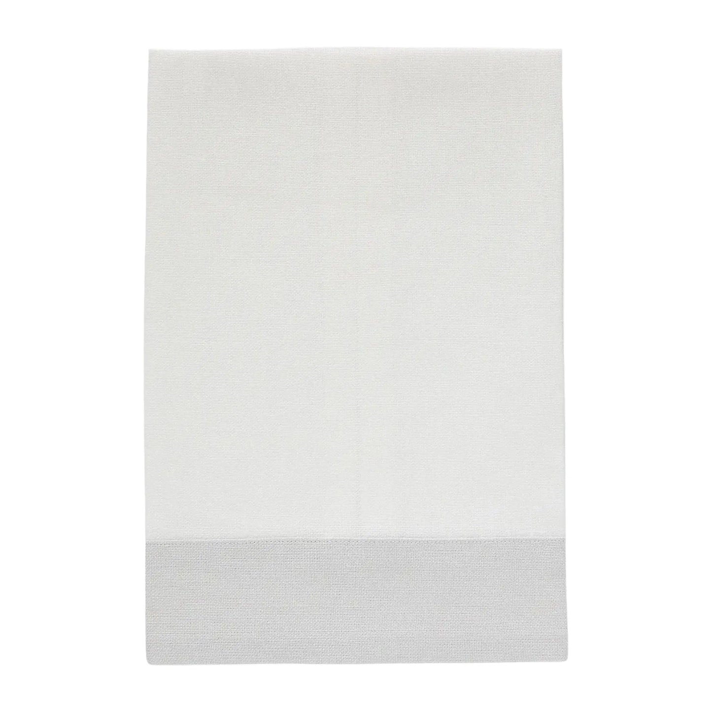 White Linen Guest Towels with Contrasting Bands (each)