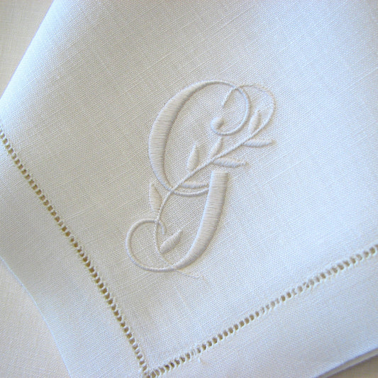 White Classico Hemstitched Dinner Napkins (set of 4)
