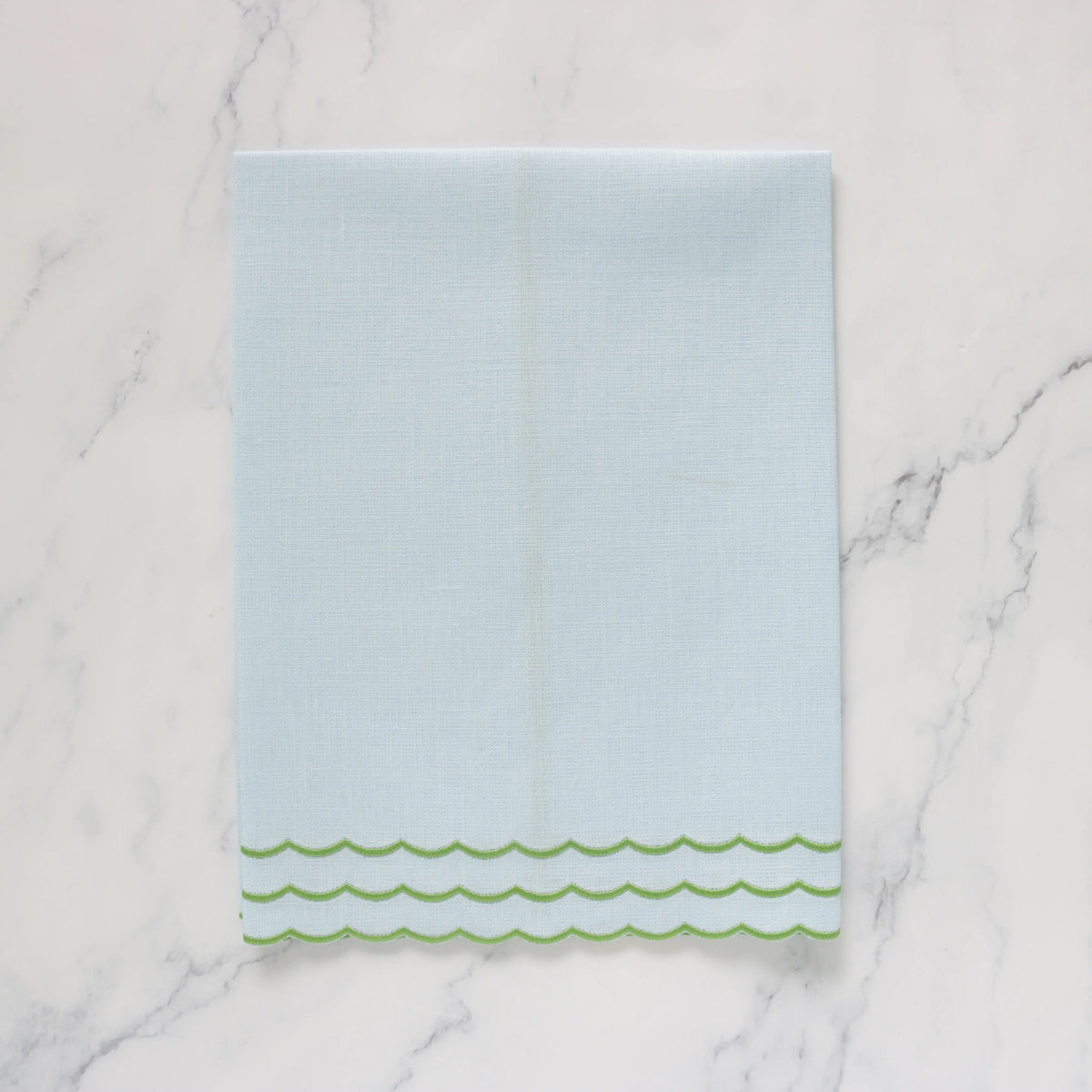Corina Triple Scalloped Linen Guest Towels (each)