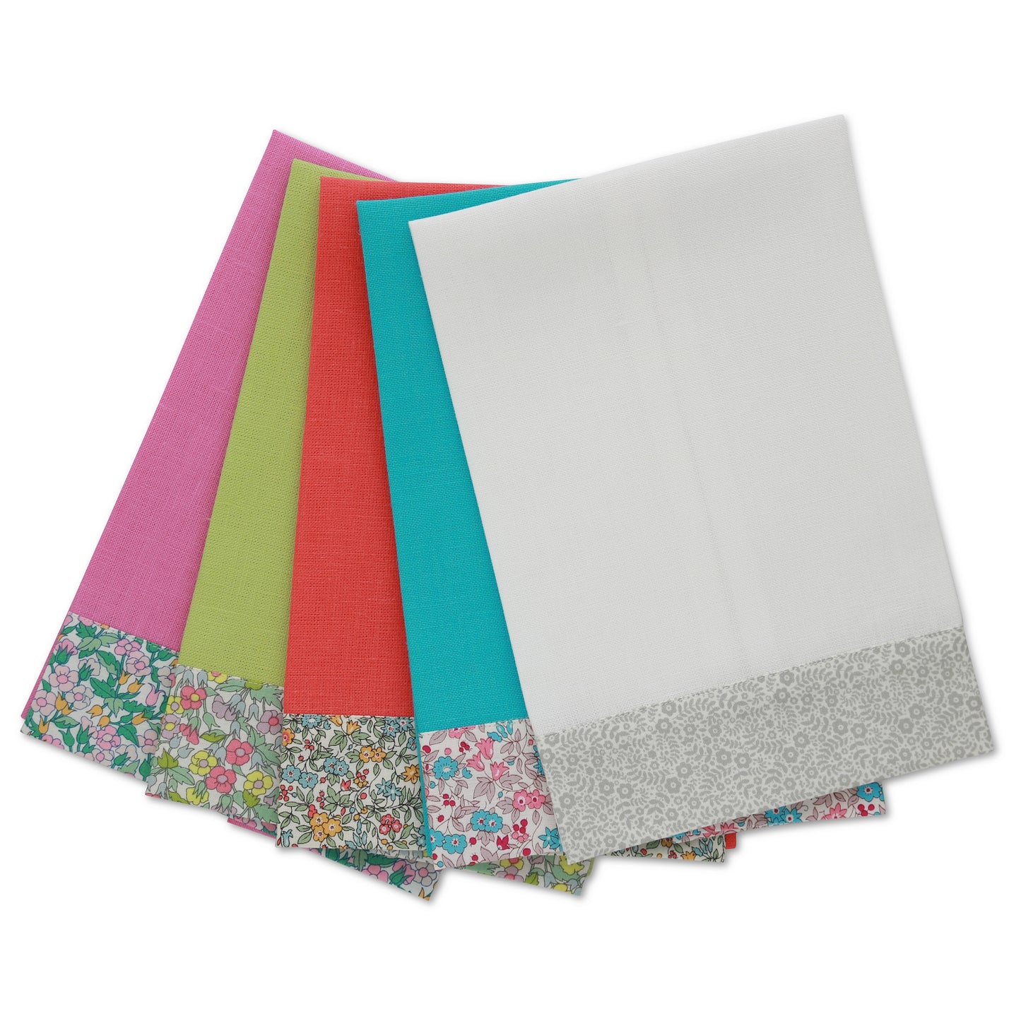 Small White Linen Guest Towel with Liberty London Wideband (each)