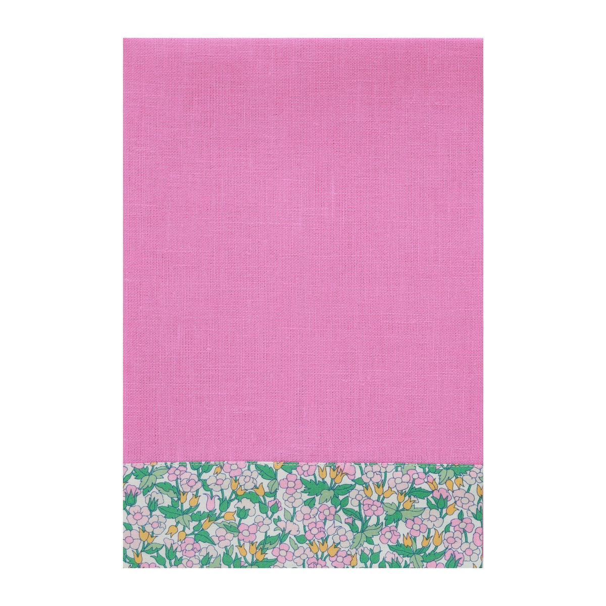 Small Raspberry Pink Linen Guest Towel with Liberty London Wideband (each)