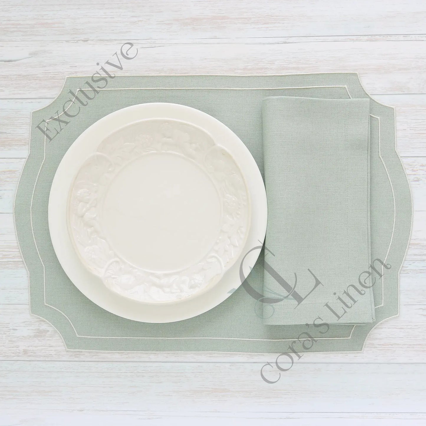 Derby linen dinner napkins and placemats (each)