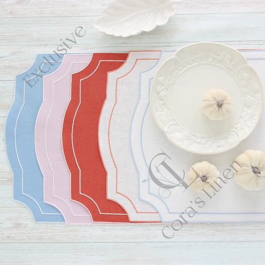 Derby linen dinner napkins and placemats (each)