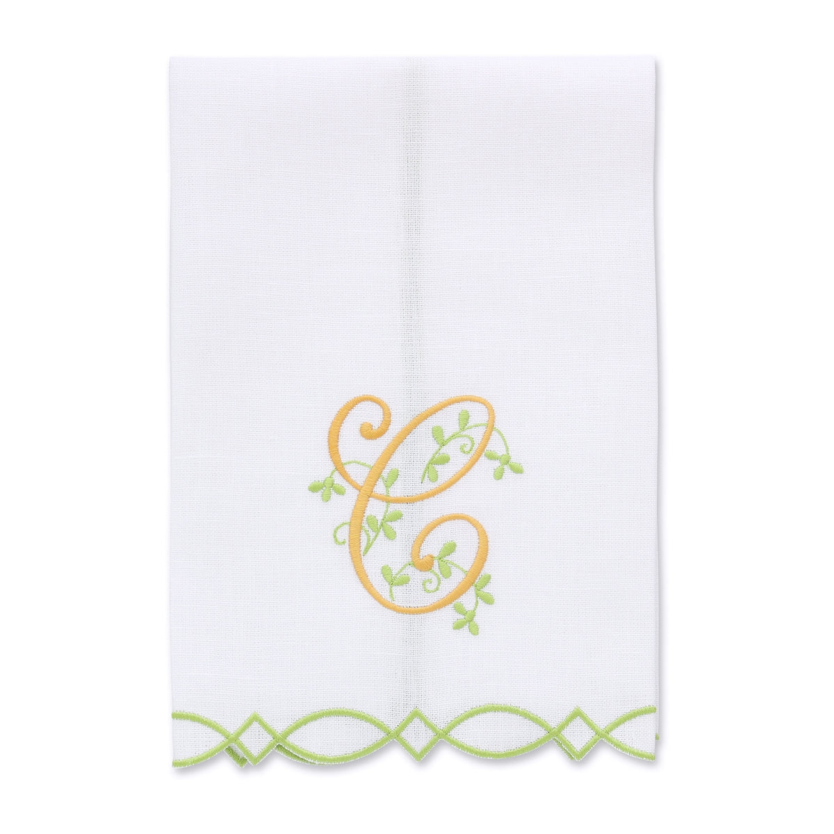 Donna White Linen Guest Towel (each)