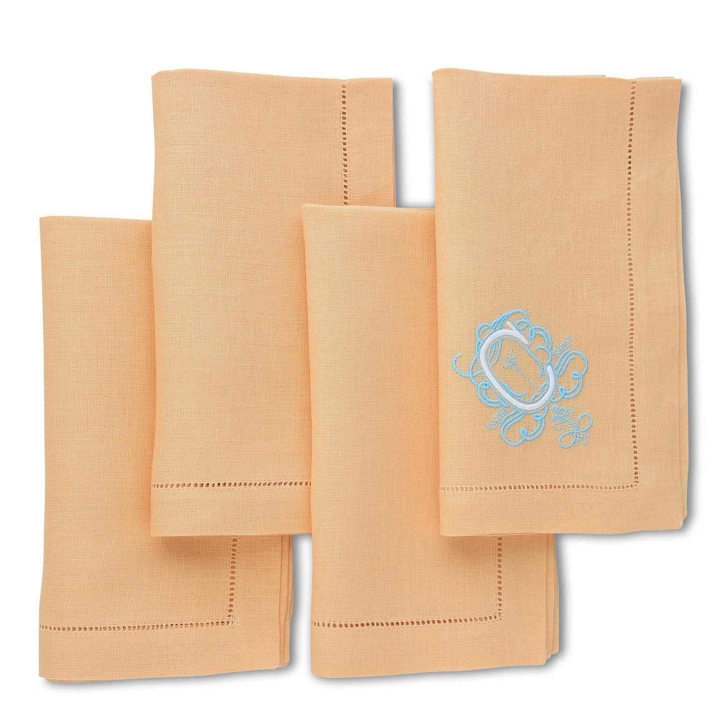 Apricot Festival Hemstitched Dinner Napkins (set of 4)