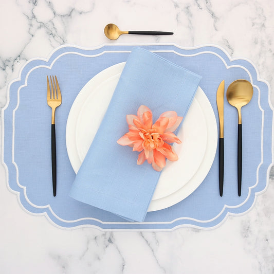 Cool Blue Linen Dinner Napkins (each)