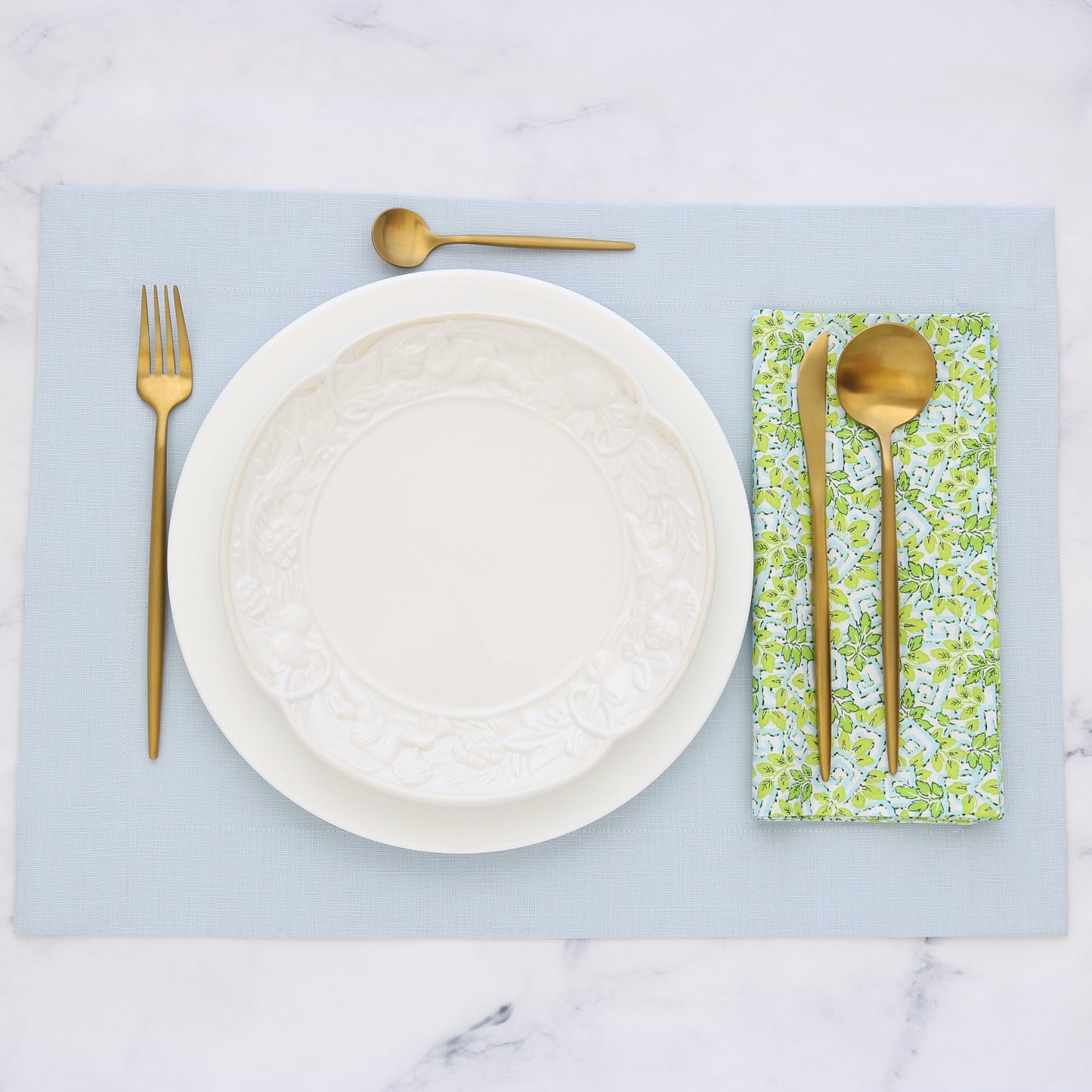 Ice Blue Linen Placemats (set of 6)