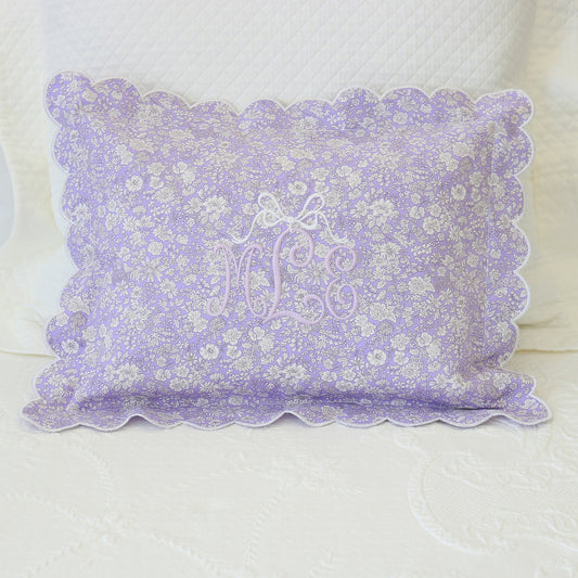 Emily Belle Violet Liberty London Scalloped Boudoir Sham