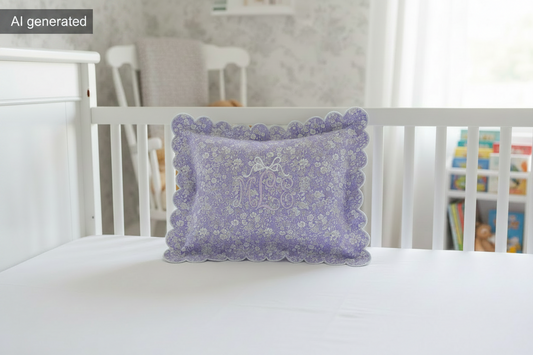Emily Belle Violet Liberty London Scalloped Boudoir Sham