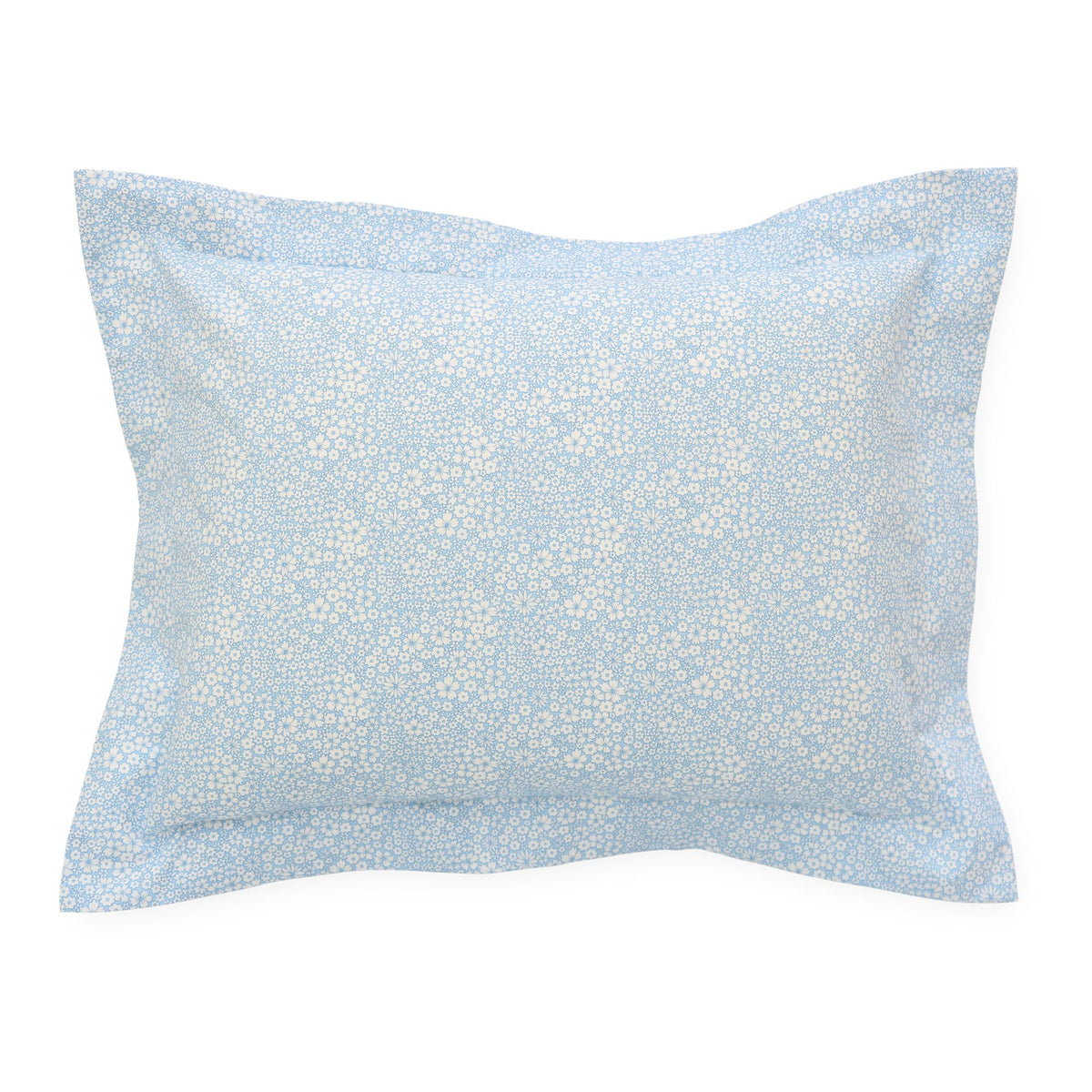 Jacquelines Blossom Blue Poplin Liberty London Casey Boudoir Sham