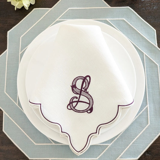 Olivia Shadow Linen Dinner Napkin and Placemat (each)
