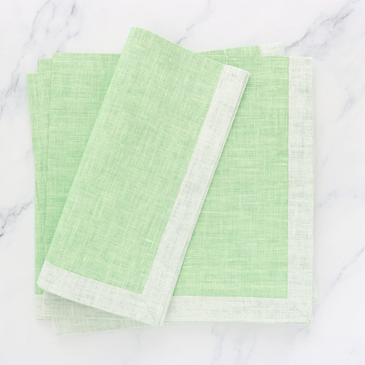 Inverted Contrasting Hem Linen Dinner Napkins (each)