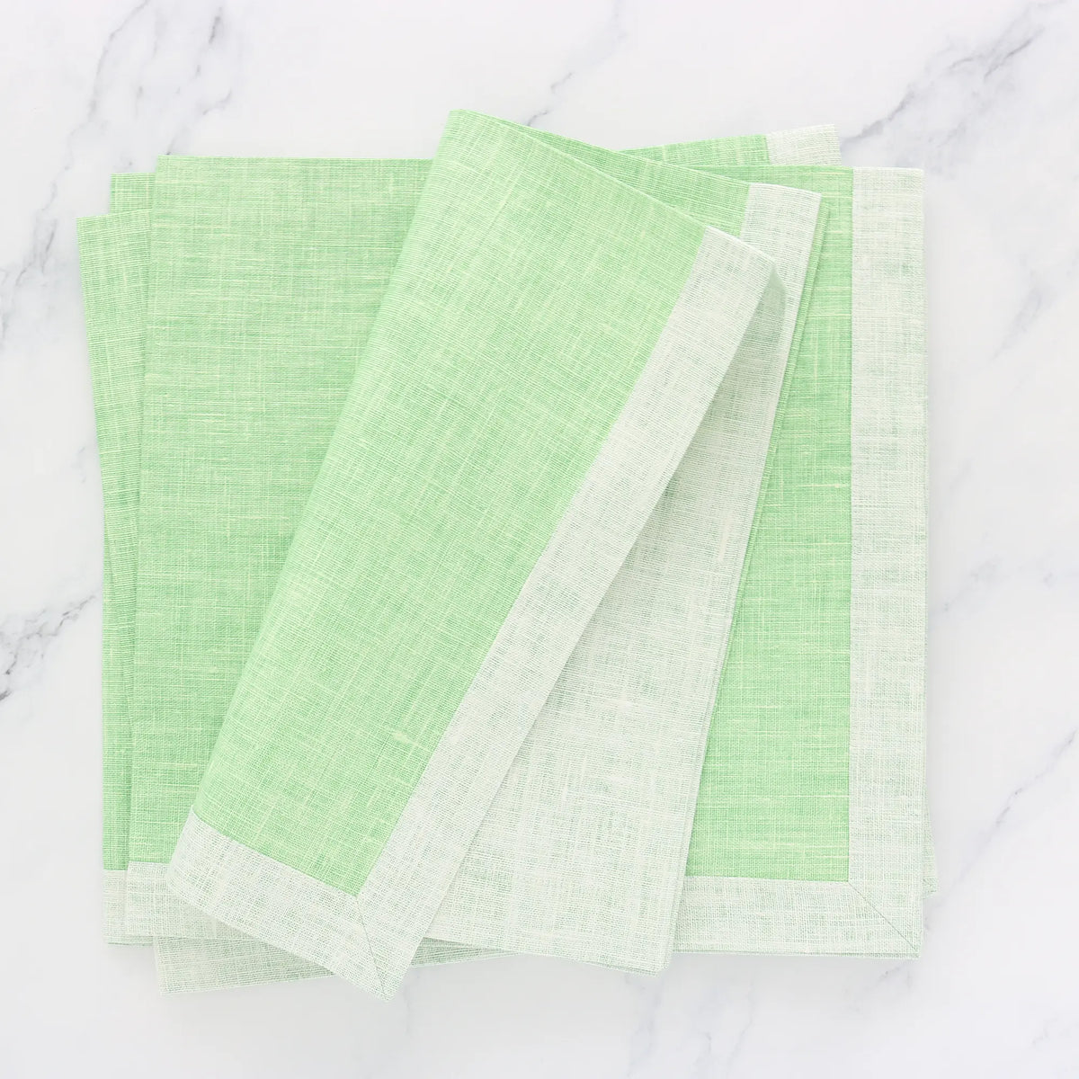 Inverted Contrasting Hem Linen Dinner Napkins (each)