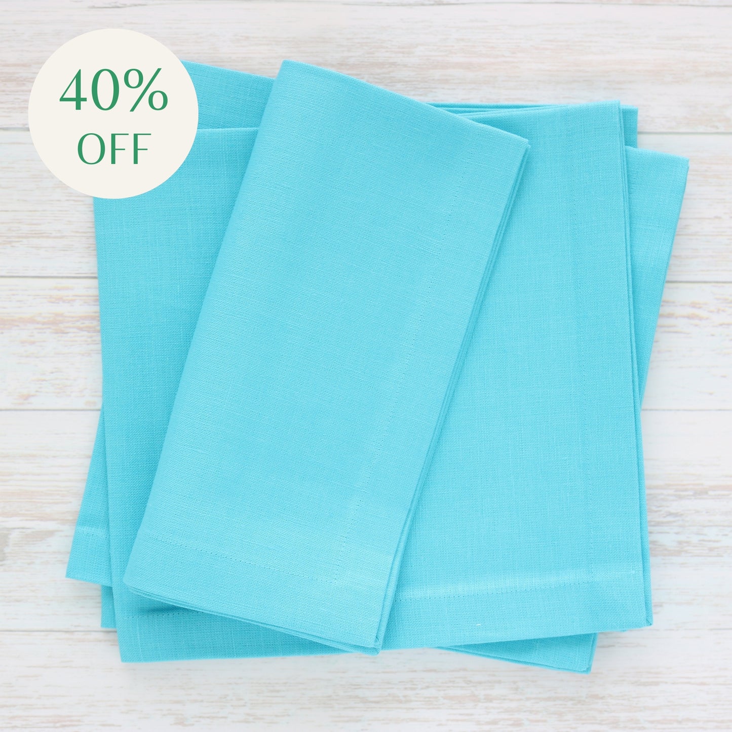 Aqua linen napkins (each)