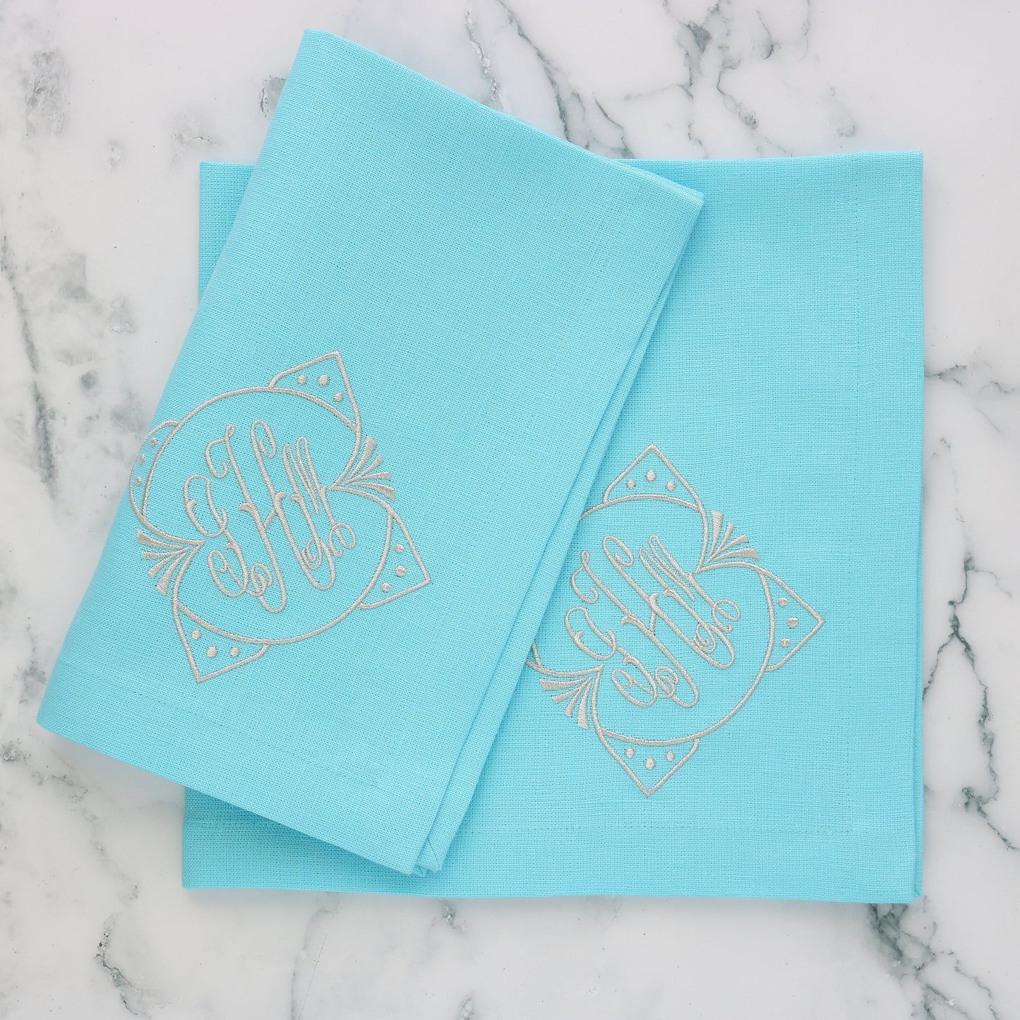Aqua linen napkins (each)