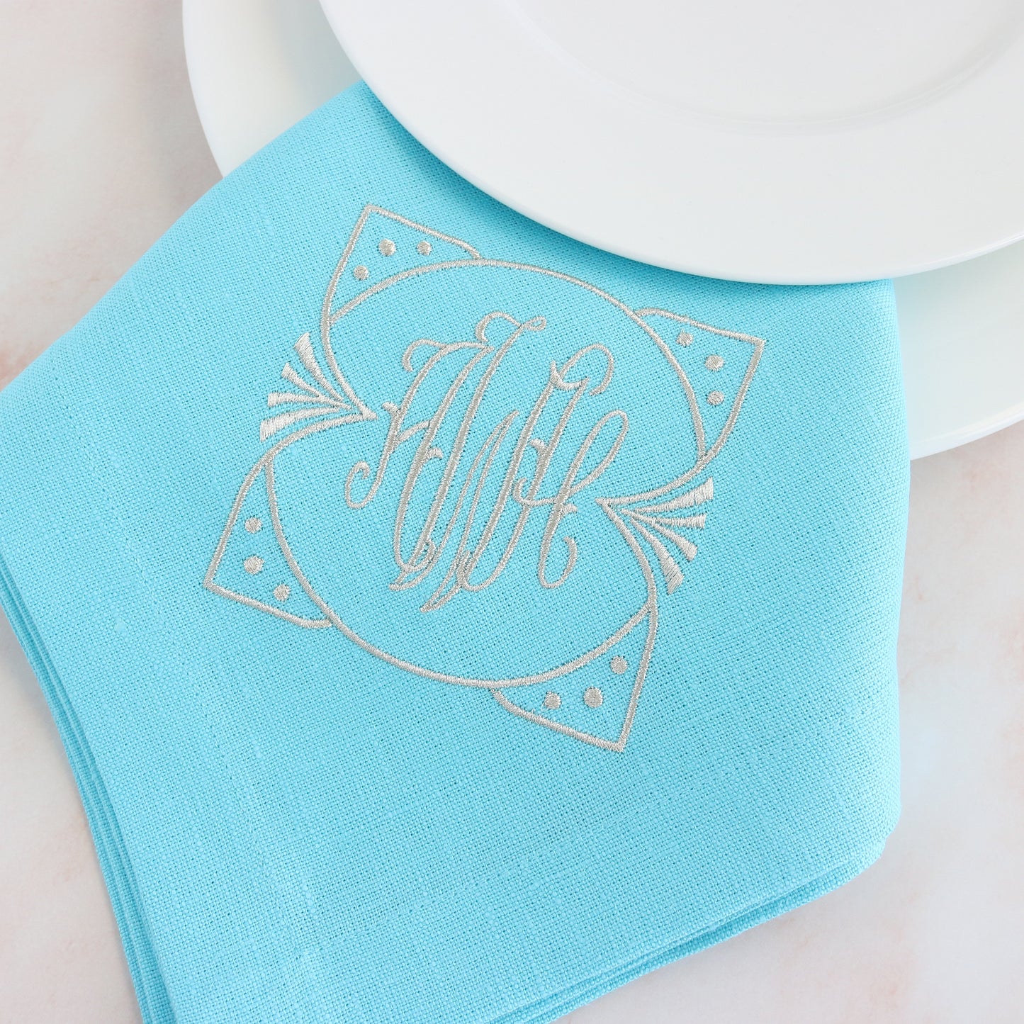 Aqua linen napkins (each)