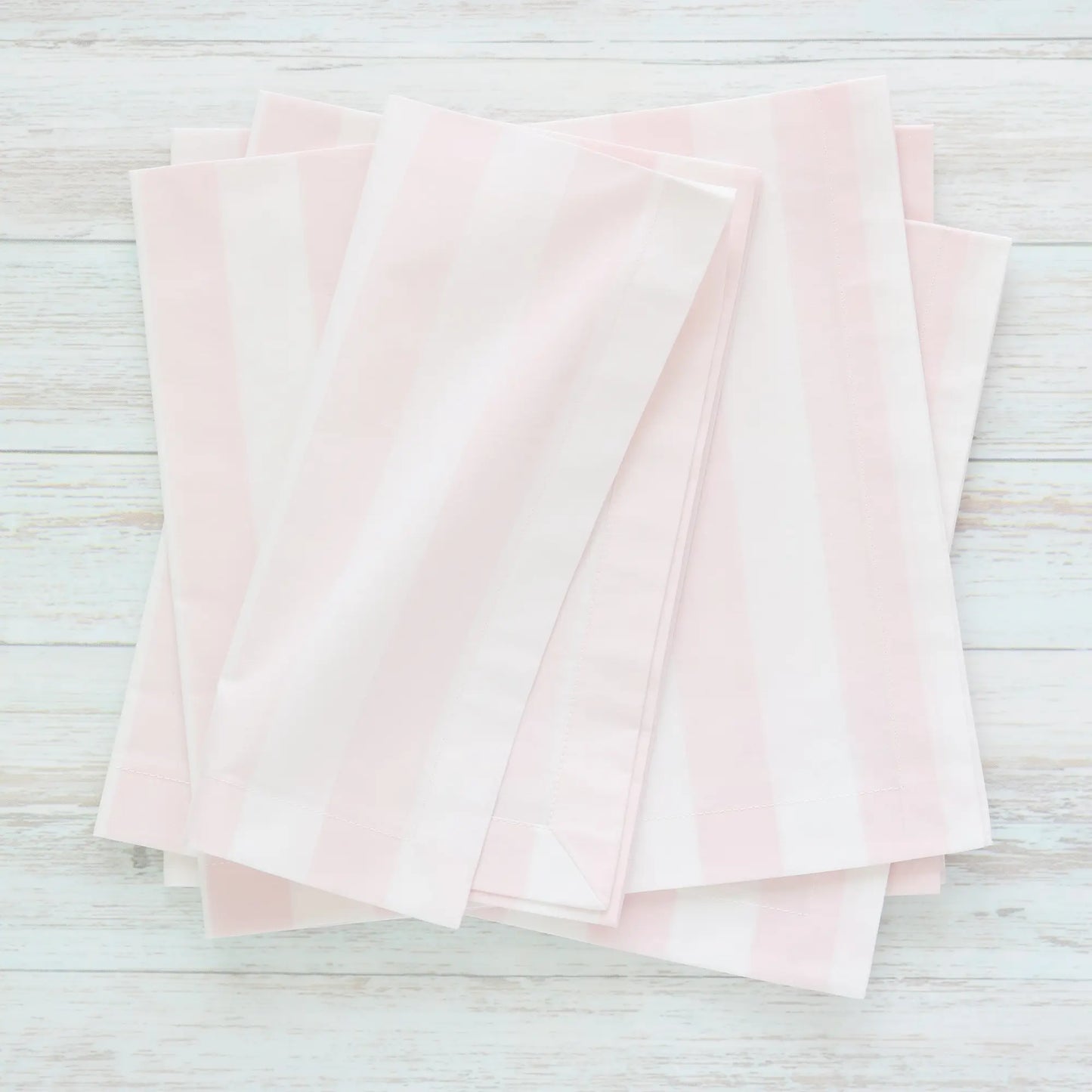 Pink Cabana Stripes Cotton Dinner Napkins (each)