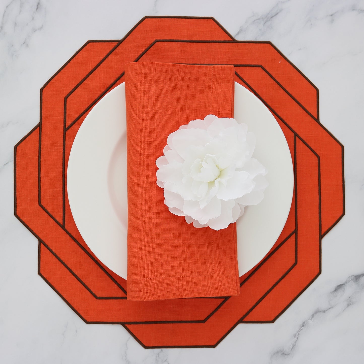 Trieste Octagonal linen placemats (set of 4)