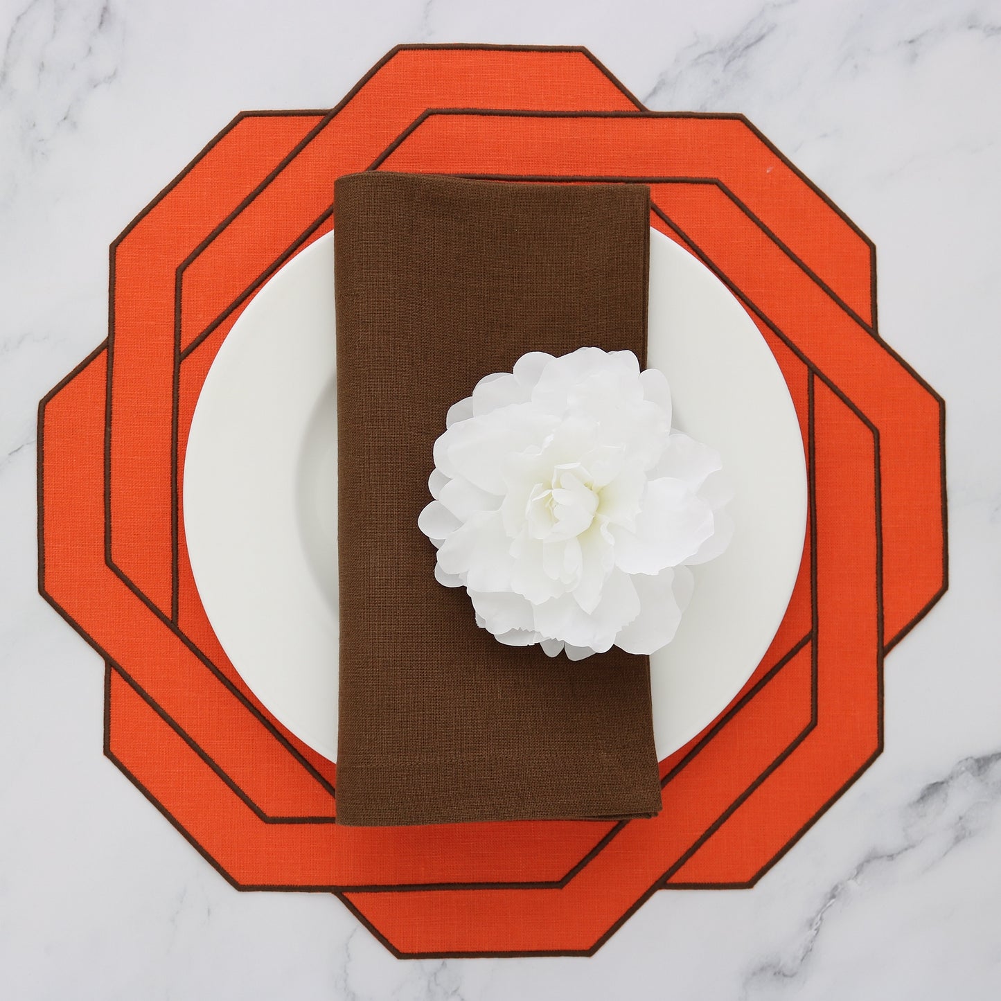 Trieste Octagonal linen placemats (set of 4)