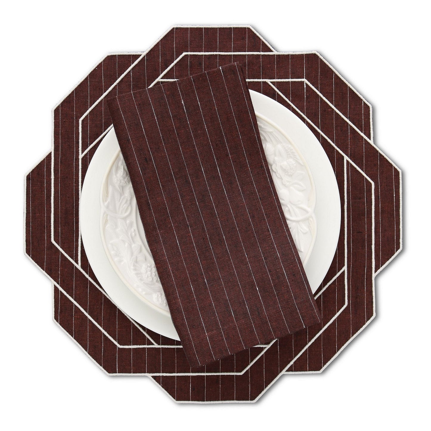 Trieste Octagonal linen placemats (set of 4)