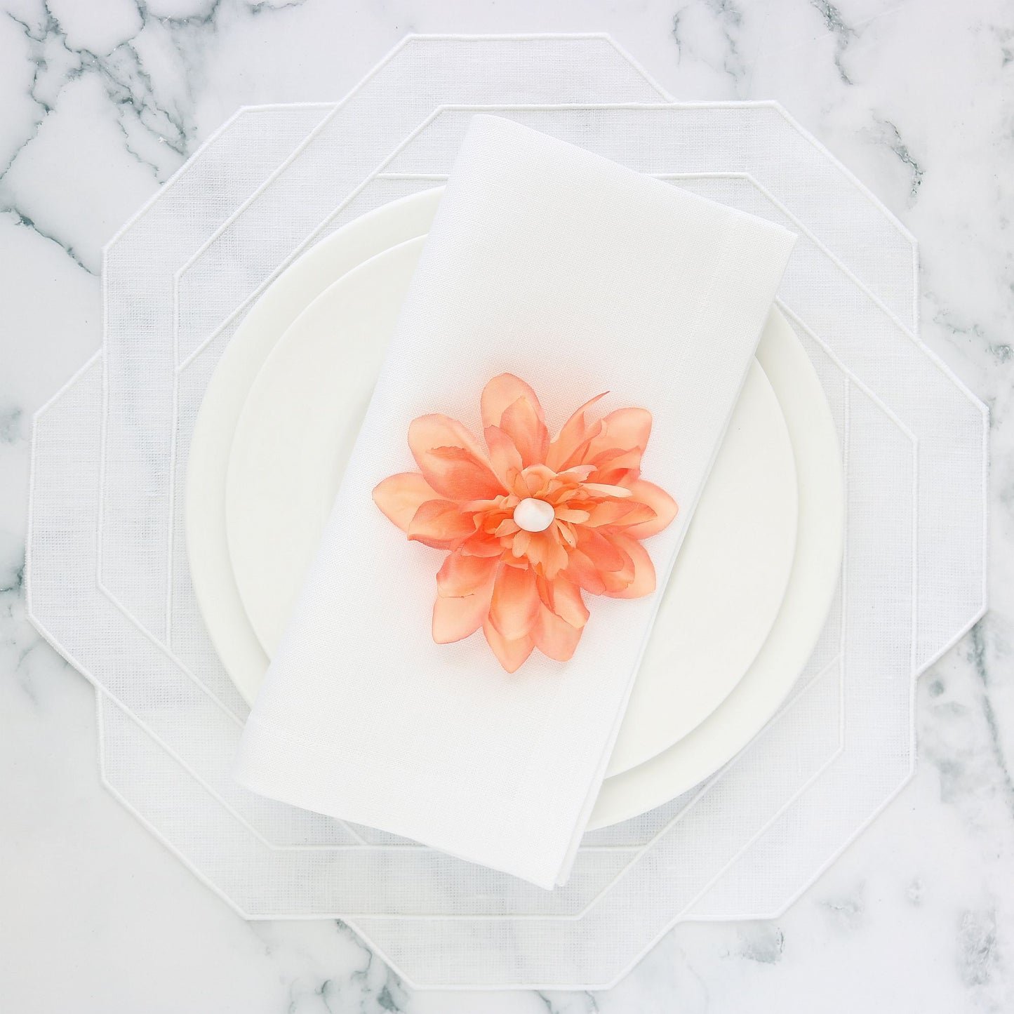 Trieste Octagonal linen placemats (set of 4)