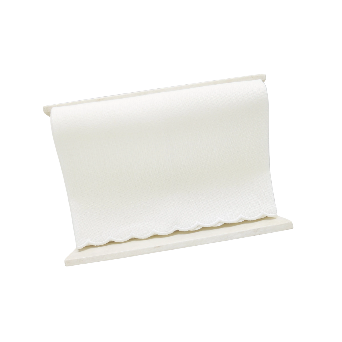 Verona Scalloped Linen Guest Towel