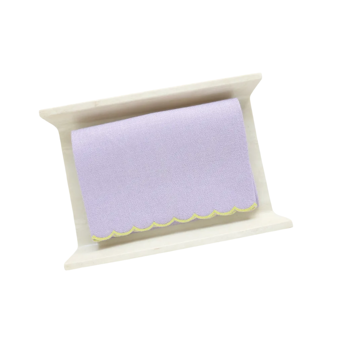 Verona Scalloped Linen Guest Towel