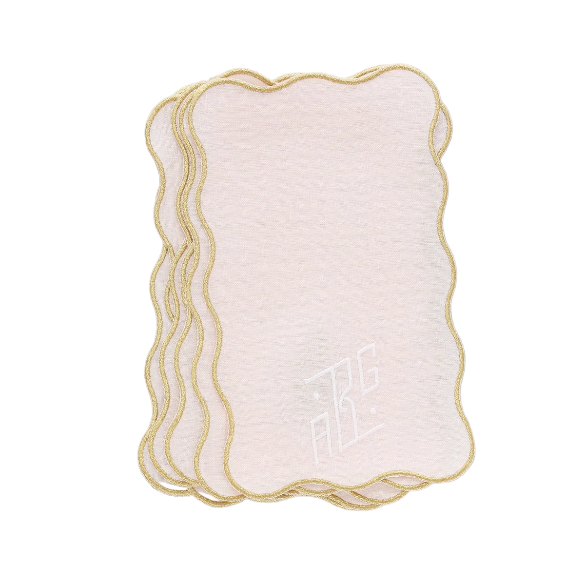 Linen "Wave" border dinner Napkins (each)