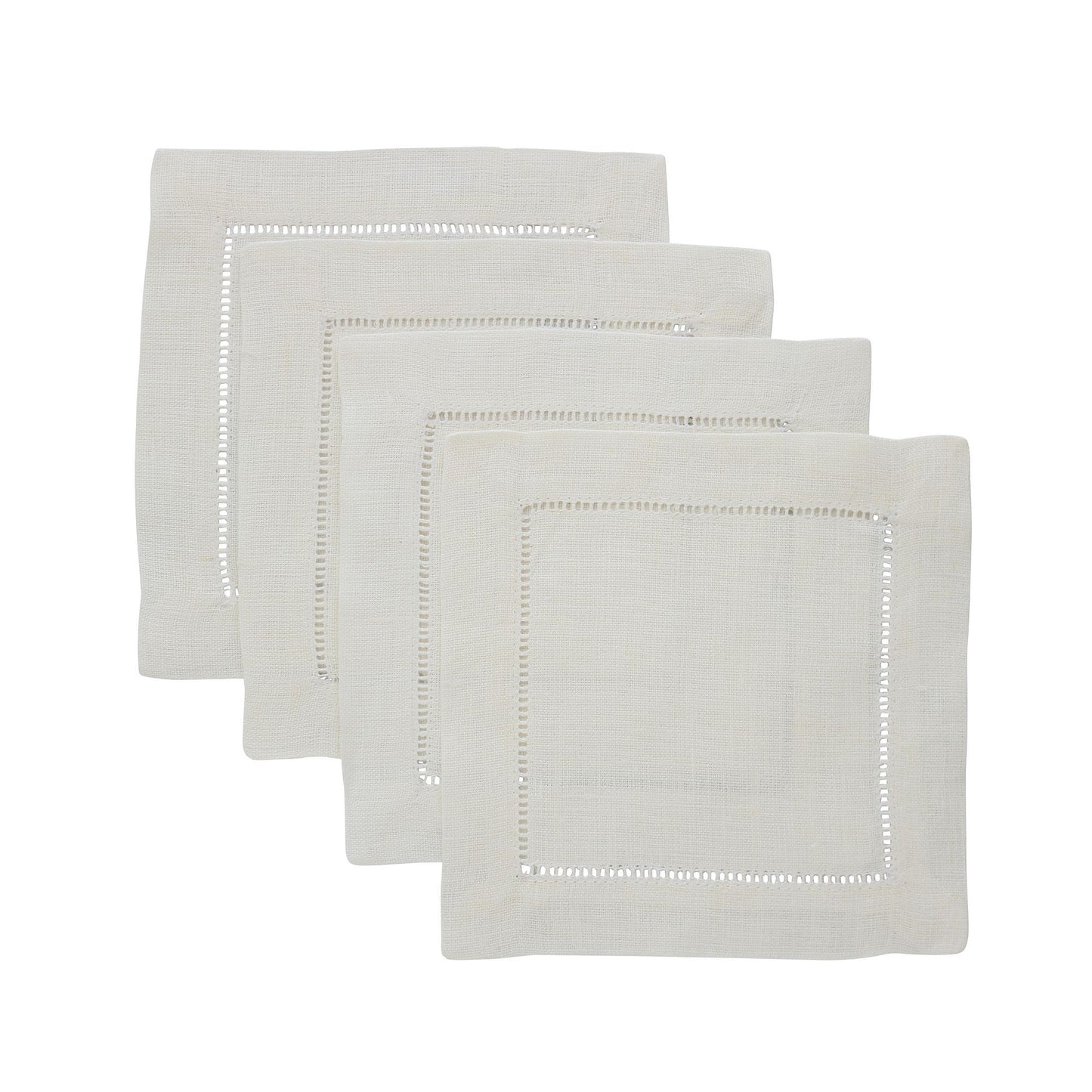 Oyster 6x6 Hemstitched Cocktail Napkins (set of 6)