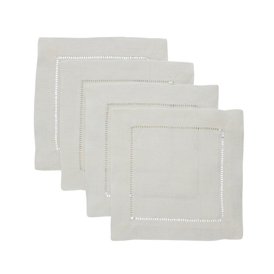 Oyster 6x6 Hemstitched Cocktail Napkins (set of 6)