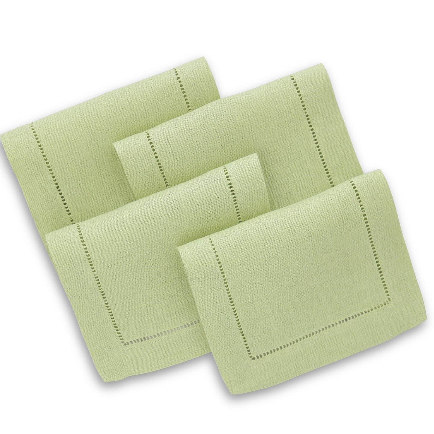 Kiwi 6x9 Hemstitched Linen Cocktail Napkins (set of 4)
