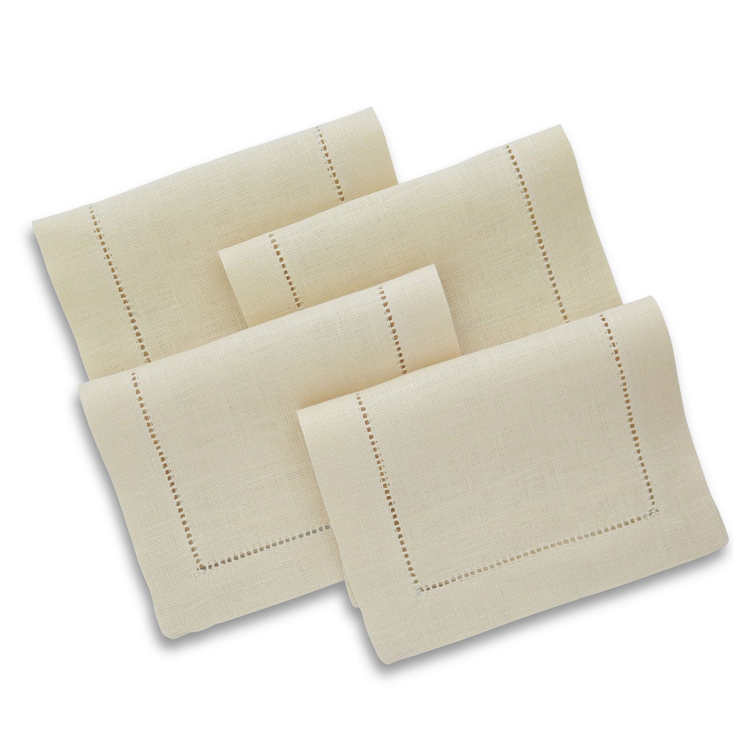 Stone 6x9 Hemstitched Cocktail Napkins (set of 4)