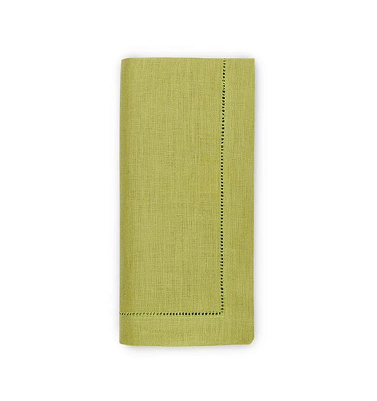 Lime Festival Hemstitched Linen Dinner Napkins (set of 4)