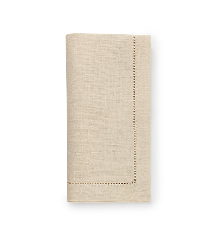 Stone Hemstitched Linen Dinner Napkins (set of 4)