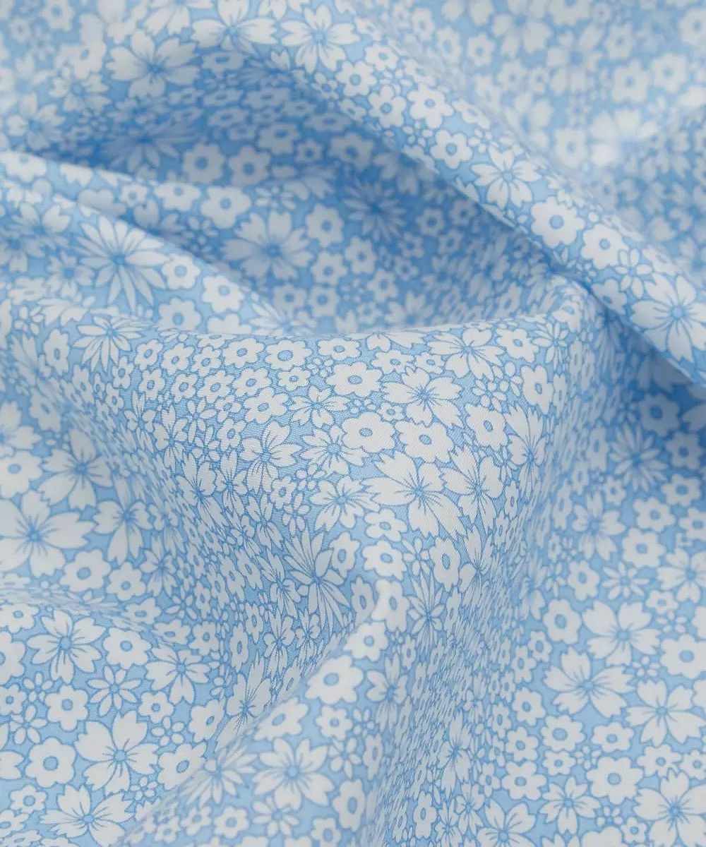 Jacquelines Blossom Blue Poplin Liberty London Casey Boudoir Sham