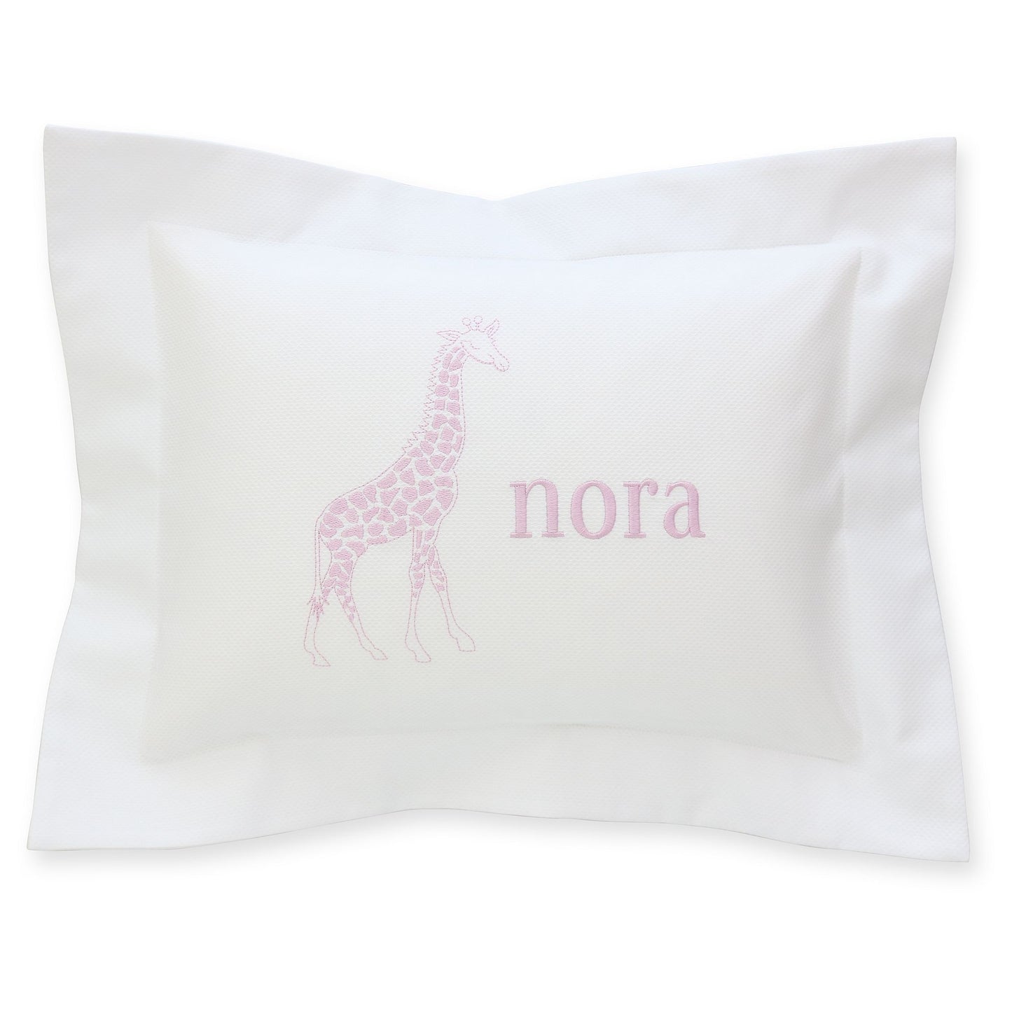 Casey White Pique Baby Pillow