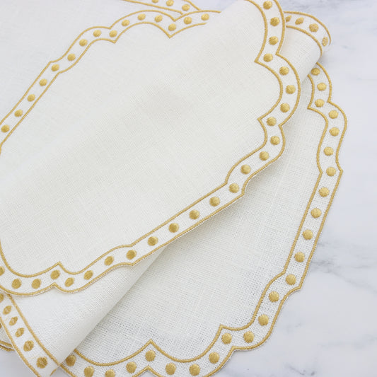 Ivory Genoa linen placemats (each)