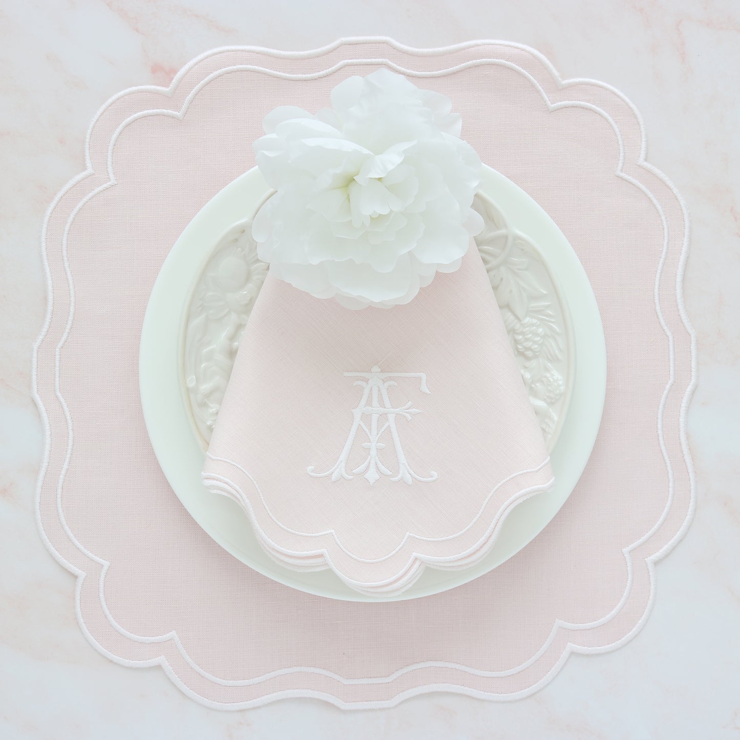 Rosa Genoa linen napkins and placemats (each)