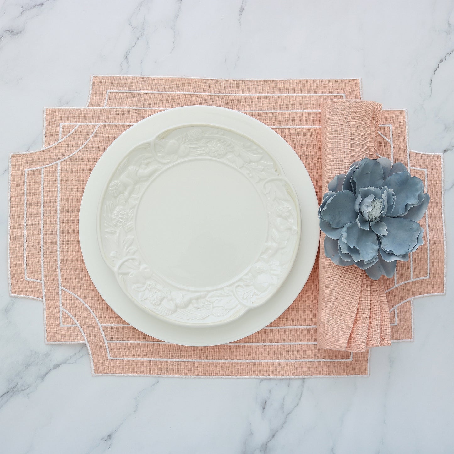 Mateo Octagonal linen dinner napkins and placemats (each)