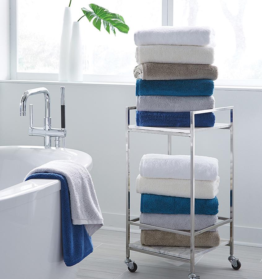 Sarma White Terry Bath Towels