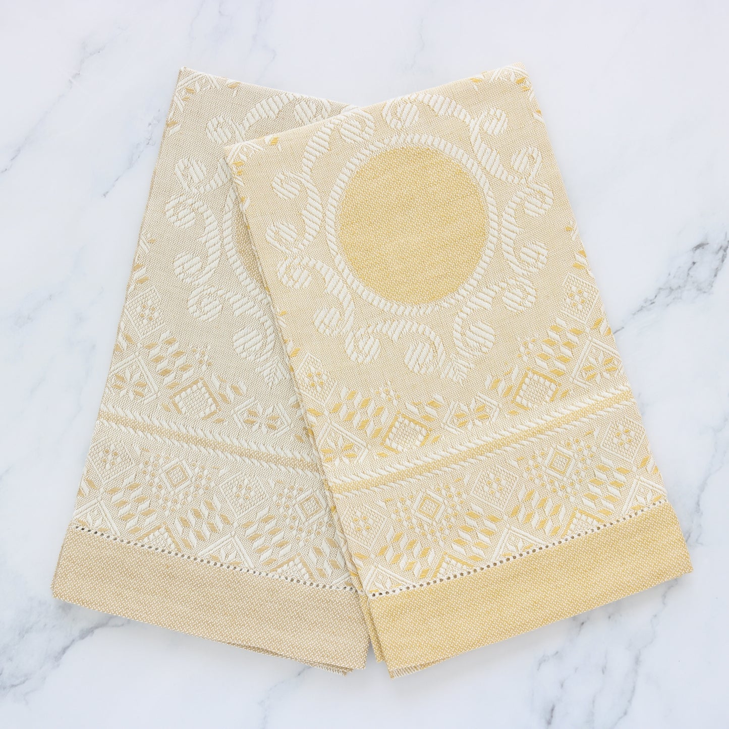 Mustard Medaglione Hand Towel (each)