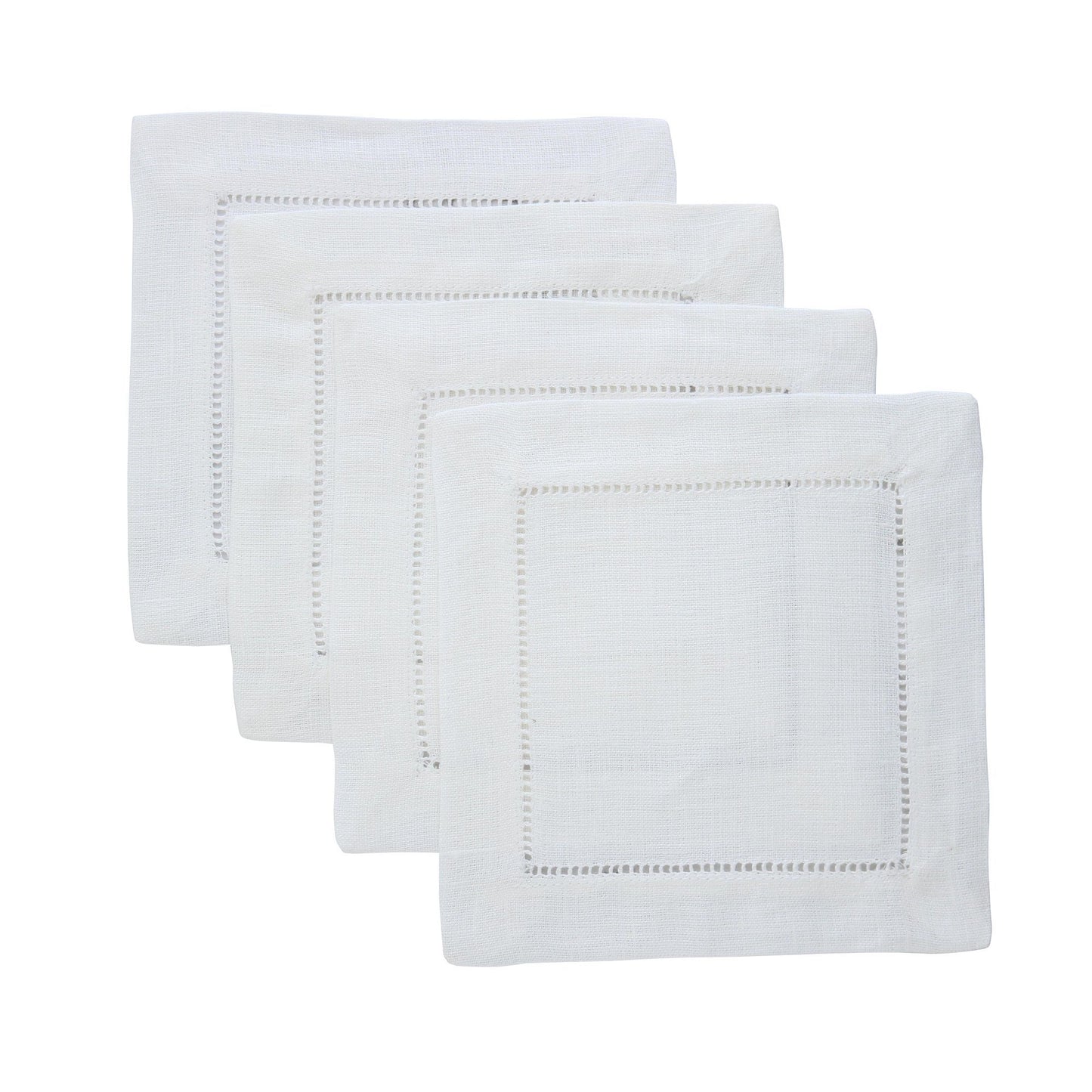 White 6x6 Hemstitched Cocktail Napkins (set of 6)