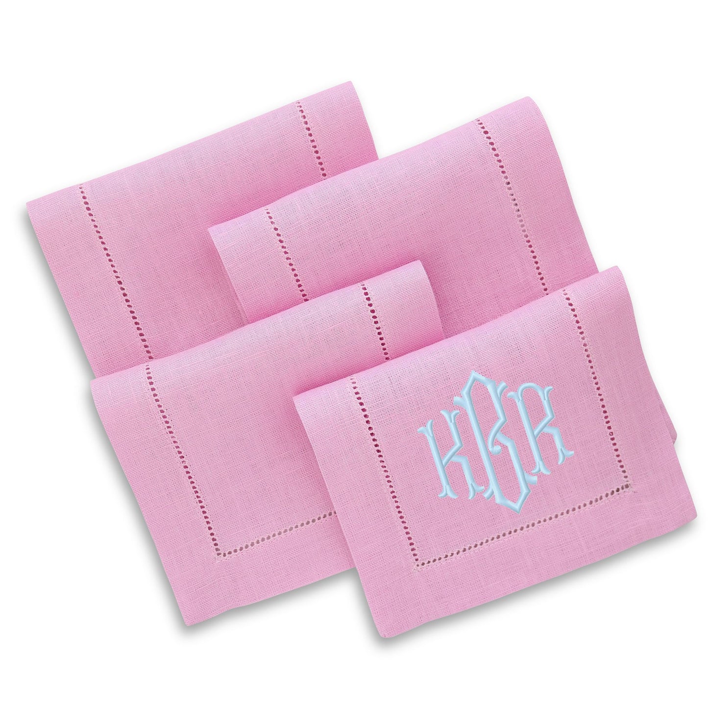 Cotton Candy 6x9 Hemstitched Cocktail Napkins (set of 4)
