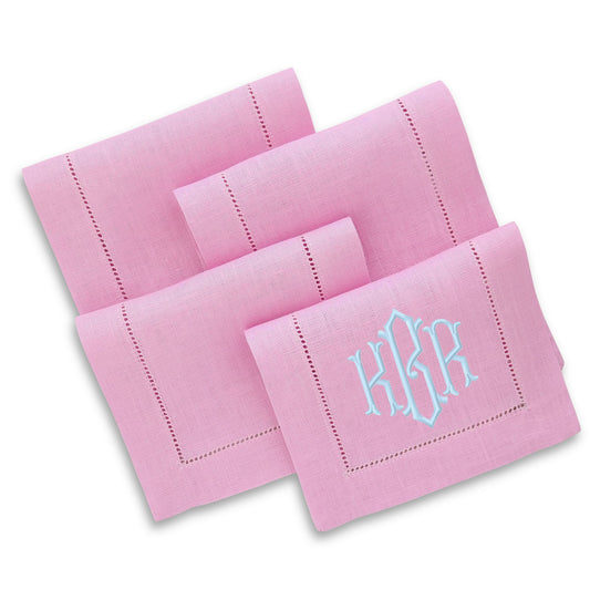 Cotton Candy 6x9 Hemstitched Cocktail Napkins (set of 4)