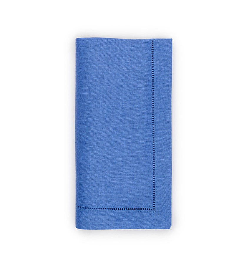 Cobalt Hemstitched Linen Dinner Napkins (set of 4)